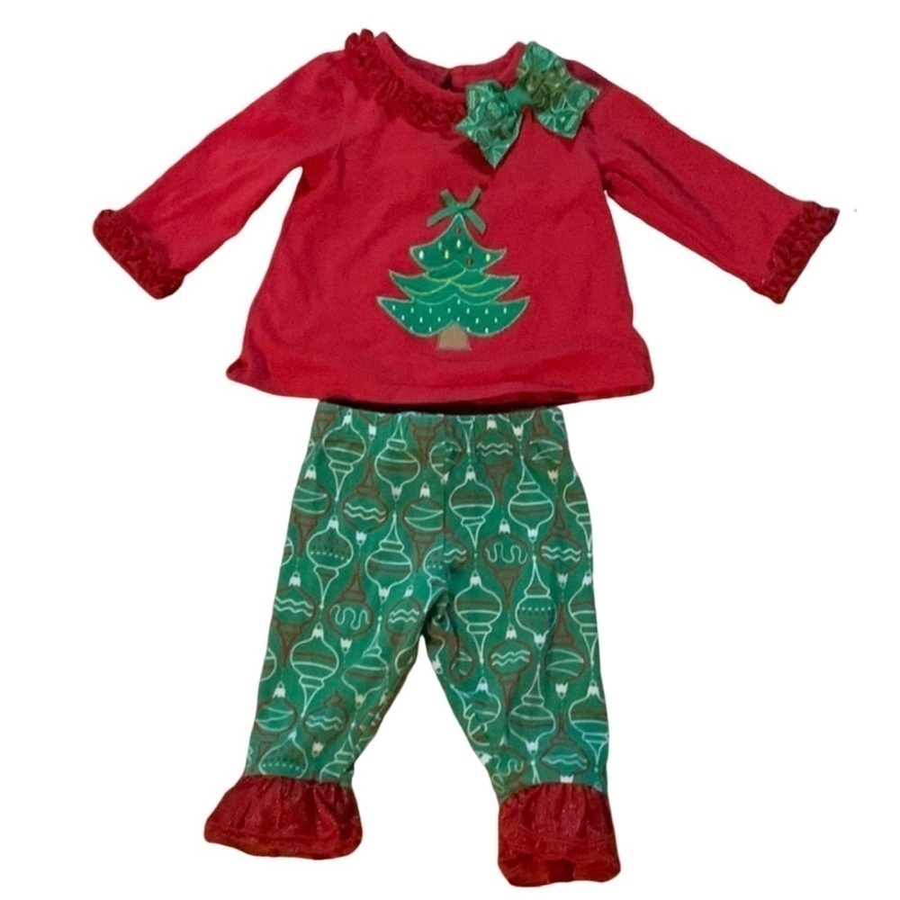 Bumble & Birdie 2 piece Christmas outfit Infant girl Size 6 Months / 6M